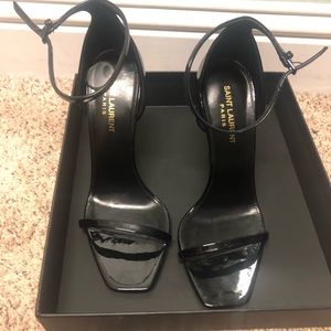 Saint Laurent Opyum Logo High Heel Sandal